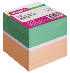 Блок-кубик запасной Attache 9 x 9 x 9, цветной