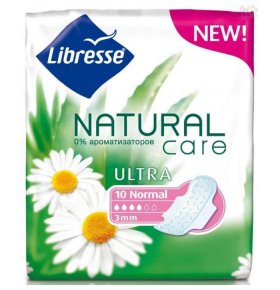 Прокладки Natural Ultra Clip Normal тонкие Libresse 10 шт