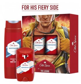Подарочный набор Пожарный Твёрдый дезодорант 50 мл + Гель для душа 250 мл  Old Spice