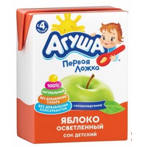 Сок яблоко Агуша 200 гр