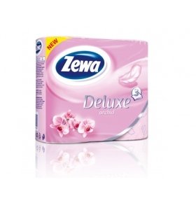 Туалетная бумага "Zewa" Delux орхидея 4шт/уп