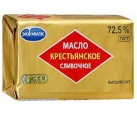 Сливочное масло Крестьянское 72,5% Экомилк 180 гр