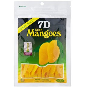 Сушеные манго с сахаром 7D, 100 г