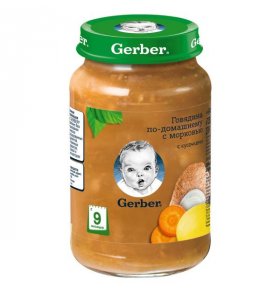 Пюре Говядина по-домашнему с морковью Gerber 190 гр