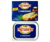 Сыр плавленый PRESIDENT сливочный 45% 200г
