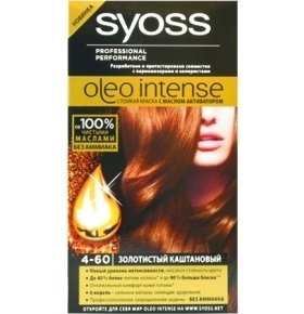 Краска для волос Syoss Oleo Intense 4-60 Золотистый каштановый 1шт