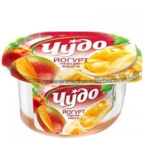 Йогур Чудо персик-манго 2,5% 125г