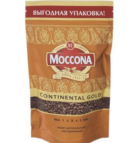 Кофе растворимый Moccona Continental Gold пачка 75г