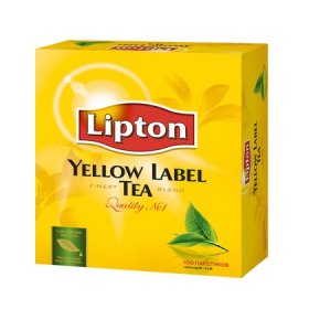 Чай Yellow Label черный Lipton 100 пакетиков