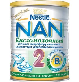 Смесь 1 гипоалергенная с пробиотиками сухая молочная смесь Nan 400 гр
