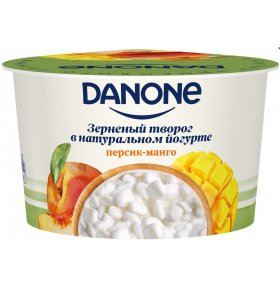 Творог зернёный В натуральном йогурте персик манго Danone 150 гр
