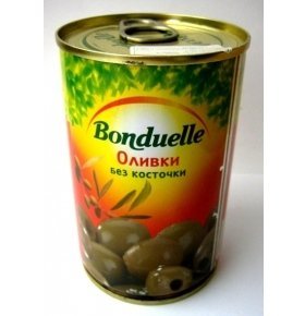Оливки Bonduelle зеленые б/к 240/260 ж/б 314мл