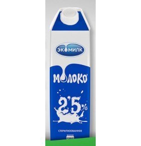 Молоко 2,5% Экомилк 1 л