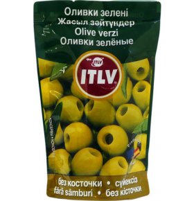 Оливки зеленые без косточки ITLV 195 гр