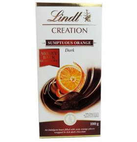 Шоколад Креасьен Темный Апельсин Lindt 100 гр