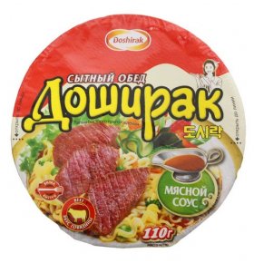 Лапша Сытный обед с аппетитным соусом из говядины Doshirak 110 гр