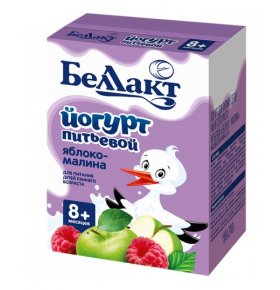 Йогурт питьевой Яблоко малина 2,6% Беллакт 210 гр