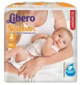 Подгузники Libero для новорожденных 3-6кг 94 шт