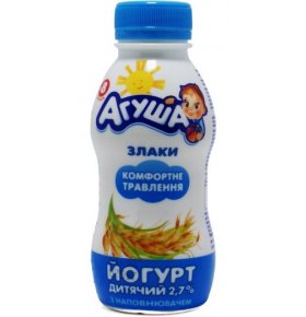 Йогурт питьевой злаки 2,7% Агуша 200 гр