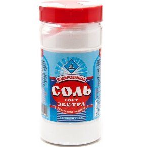 Соль поваренная пищевая выварочная йодированная в тубе Салина, 500 гр