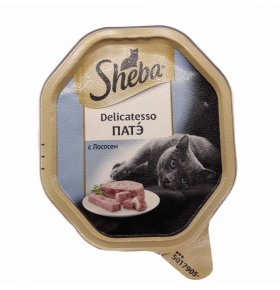 Корм консервированный Sheba Delicatesso для взрослых кошек, от 1 года патэ с лососем 85 г