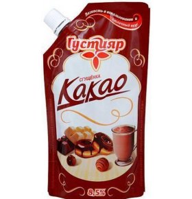 Продукт молокосодержащий Сгущенка какао сгущенный с сахаром и какао Густияр 270 гр