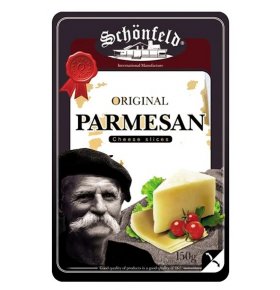 Сыр пармезан твердый нарезка 43% Schonfeld 150 гр