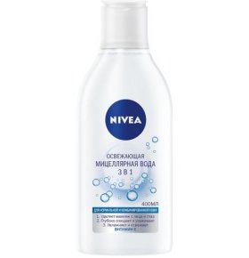 Мицеллярная вода Освежающая 3в1 для нормальной и комбинированной кожи Nivea 400 мл