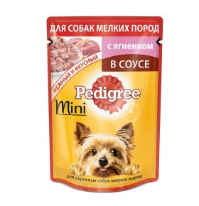 Корм для взрослых собак мини пород с ягненком Pedigree 85 гр