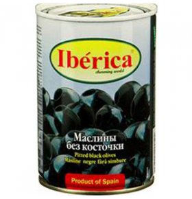 Маслины черные без косточки Iberica 360 гр