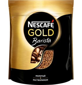 Кофе растворимый Nescafe Gold с добавлением молотого 500 г