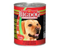 Консервы для собак Big Dog с телятиной и сердцем Зоогурман 850 гр