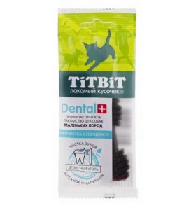 Зубочистка с говядиной для собак маленьких пород TitBit 26 гр
