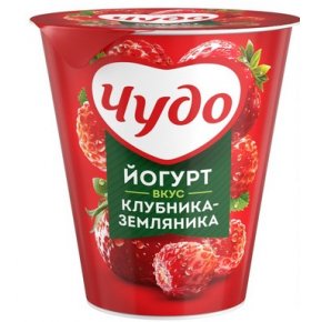 Йогурт клубника-земляника 5% Чудо 290 гр