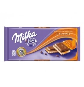 Батончик шоколадный Milka наполнитель Caramel 39г