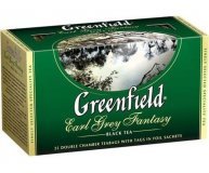 Чай черный байховый Гринфилд эрл грей фэнтази с ароматом бергамота 25х2г
