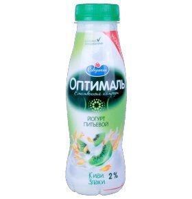 Йогурт питьевой оптималь киви злаки 2% Савушкин продукт 415 гр