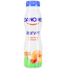 Йогурт питьевой с персиком и кизилом Данон 2,1% 270 мл