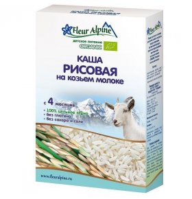 Молочная каша рисовая на козьем молоке Fleur Alpine Organic 200 гр