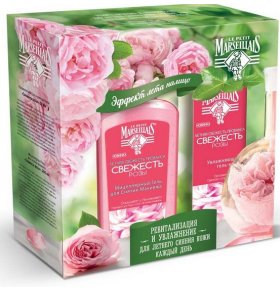 Подарочный набор Свежесть розы гель-крем для лица 50 мл гель для снятия макияжа 200 мл Le Petit Marseillais