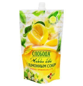 Майонез Провансаль с лимонным соком 67% Слобода 400 мл