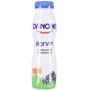 Йогурт питьевой с черникой и ежевикой 2,1% Данон 270 мл
