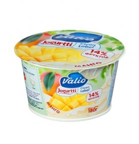 Йогурты Clean Label с манго 2,6% Valio 180 гр