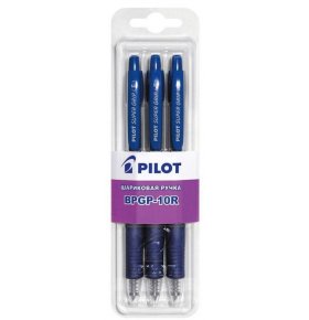 Набор шариковых ручек BPGP-10R цвет синий Pilot 3 шт