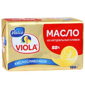 Масло кислосливочное Viola 82% 180 гр