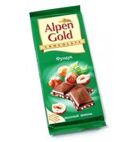 Шоколад с фундуком Alpen gold 90 гр