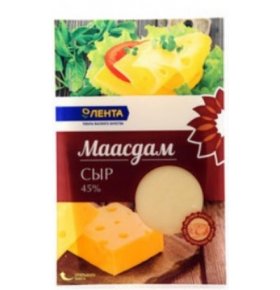 Сыр Маасдам 45% вес Лента 1 кг