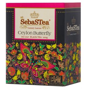 Чай листовой черный байховый Сeylon Butterfly SebaSTea 100 гр