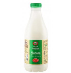 Молоко пастеризованное 3,2% Село Зеленое 930 мл