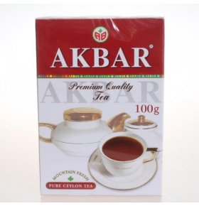 Чай Akbar цейлонский черный крупнолистовой 100г
